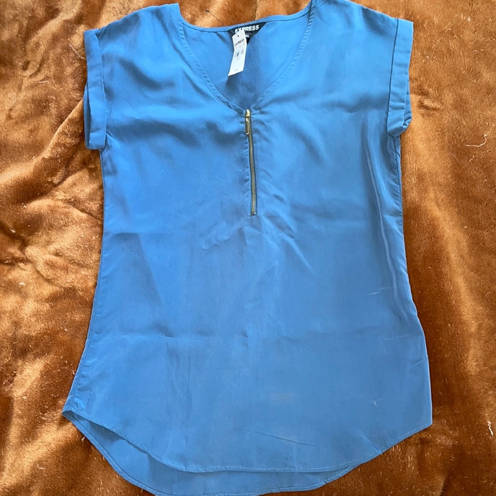 NWT EXPRESS small blue blouse